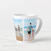 Ihre Familienfotosammlung - Latte Tasse mit Text (Rechte Ecke)