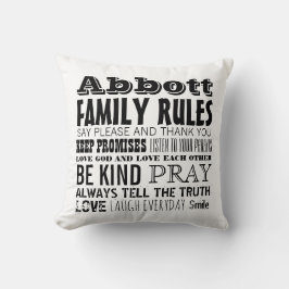 Ihre Familiennamen Familiennamen Regeln und Datum Kissen