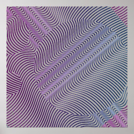 Ihre Farbe mit Op Art Waves Poster