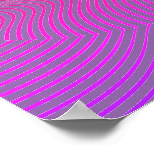 Ihre Farbe mit Op Art Waves Poster (Ecke)