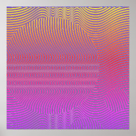 Ihre Farbe mit Op Art Waves Poster