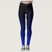 Ihre Farbe mit schwarzem Ombre Fade Gradient Leggings (Vorderseite)