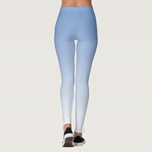 Ihre Farbe mit weißem Ombre Fade Gradient Leggings (Rückseite)