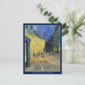 Ihre Farbe/Text Van Gogh Café Terrasse am Abend Postkarte (Stehend Vorderseite)