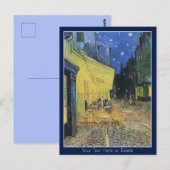 Ihre Farbe/Text Van Gogh Café Terrasse am Abend Postkarte (Vorne/Hinten)