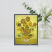 Ihre Farbe/Text Vincent van Gogh Sonnenblumen 1889 Postkarte (Stehend Vorderseite)