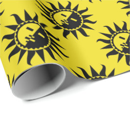 Ihre Farbe und Sun-Blitze Geschenkpapier