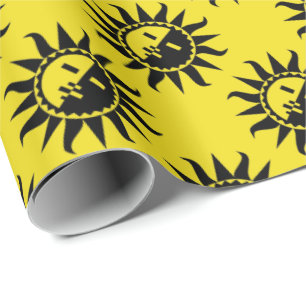 Ihre Farbe und Sun-Blitze Geschenkpapier