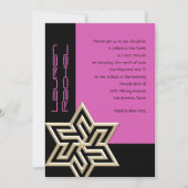 Ihre Farben Bat Mitzvah große Gold Star von David Einladung (Vorderseite)