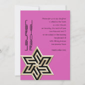 Ihre Farben Bat Mitzvah große Gold Star von David Einladung (Vorderseite)