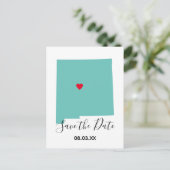 Ihre Farben New Mexico Karte Save the Date gestalt (Stehend Vorderseite)