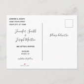 Ihre Farben passen Save the Date auf die Karte. Ankündigungspostkarte (Rückseite)