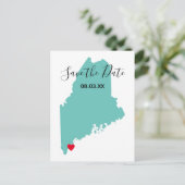 Ihre Farben passen Save the Date auf die Karte. Ankündigungspostkarte (Stehend Vorderseite)