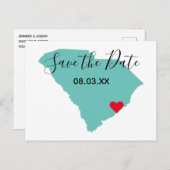 Ihre Farben South Carolina Karte Save the Date For (Vorne/Hinten)