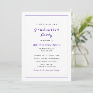 Ihre Farben und Schrift Graduationsparty-Einladung