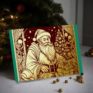 Ihre Farben Weihnachtsmann-Klaus Foil Folien Feiertagskarte