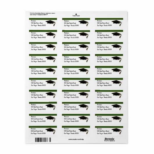 Ihre farbenfrohe Graduierungshülse (Vorne)