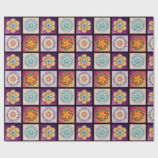 Ihre farbigen Mandalase, die Papier umblättern - S Geschenkpapier (Flach)