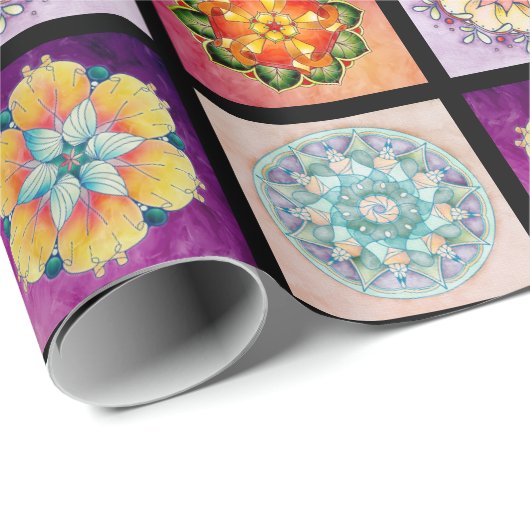 Ihre farbigen Mandalase, die Papier umblättern - S Geschenkpapier (Rolleneckpunkt)