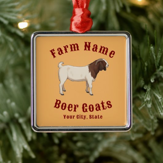 Ihre Farm Boer-Ziegen Ornament Aus Metall (Baum)