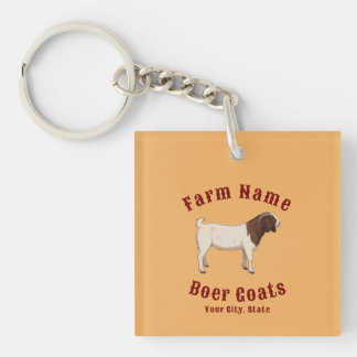 Ihre Farm Boer-Ziegen Schlüsselanhänger