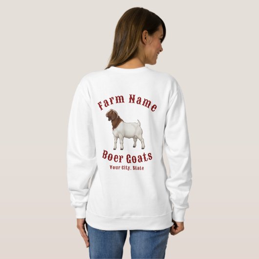 Ihre Farm Boer-Ziegen Sweatshirt (Schwarz voll)