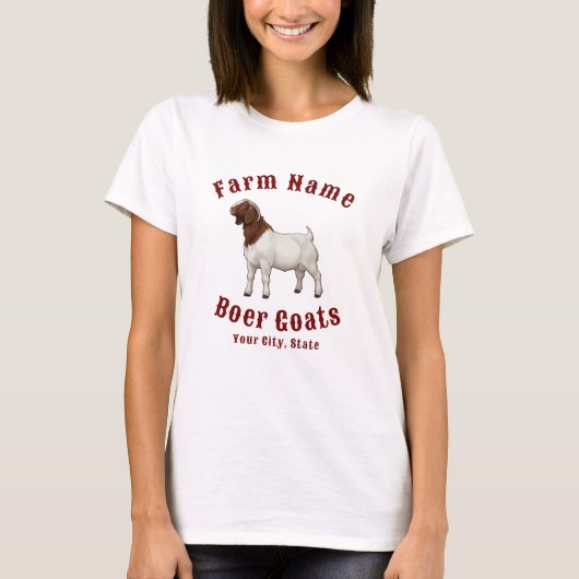 Ihre Farm Boer-Ziegen T-Shirt (Vorderseite)