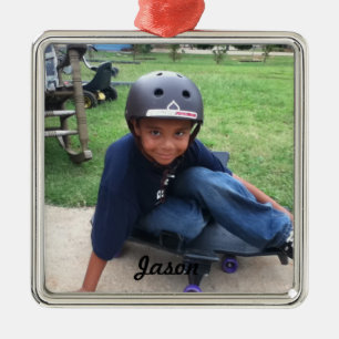 Ihre Feiertags-Bildverzierung Silbernes Ornament