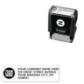 Ihre Firmenlogo-Adresse 4 Zeilen Permastempel (Beispiel)