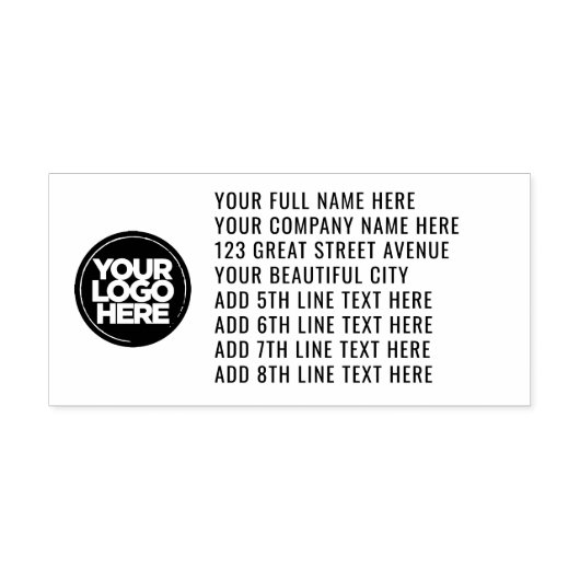 Ihre Firmenlogo-Adresse 8 Textzeilen enorm Permastempel (Design)