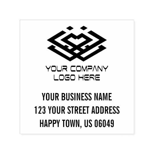 Ihre Firmenlogo-Adresse Permastempel (Design)