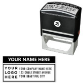 Ihre Firmenlogo-Adresse Selbstfarbige Briefmarke Permastempel (Beispiel)