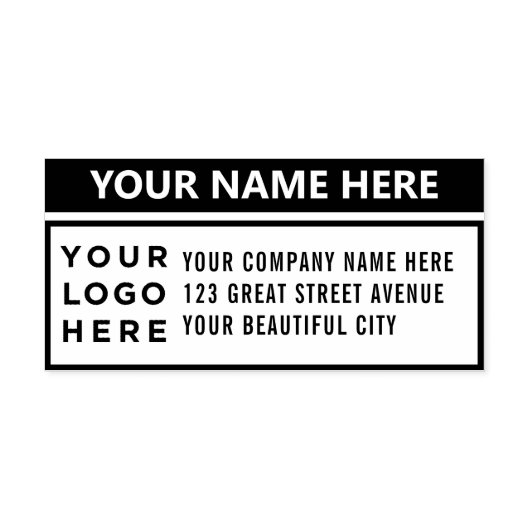 Ihre Firmenlogo-Adresse Selbstfarbige Briefmarke Permastempel (Design)