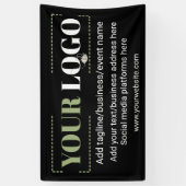 Ihre Firmenlogo-Vorlage - Benutzerdefiniert Schwar Banner (Vertikal)