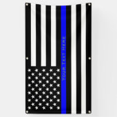 Ihre Flaggen-Dekor-Anzeige Text-dünne Blue Lines Banner (Vertikal)