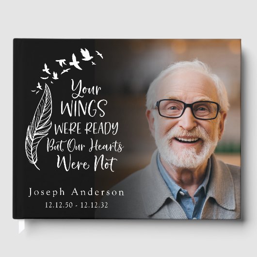 Ihre Flügel waren bereit Foto Gedenkfeier Beerdigu Gästebuch (Vorderseite)