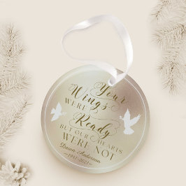 Ihre Flügel waren fertig Foto Memorial Keepake Dov Ornament Aus Glas