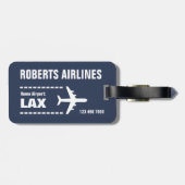 IHRE FLUGGESELLSCHAFT (anpassbar) Gepäckanhänger (Rückseite horizontal)