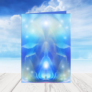 Ihre Foto Blue Wings Angel Holiday Card Feiertagskarte