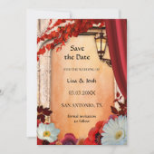 Ihre Foto Classic Floral Fall Save the Date Karte (Vorderseite)
