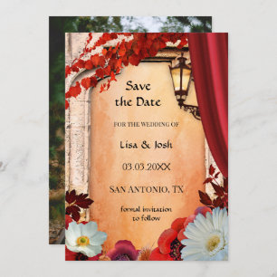 Ihre Foto Classic Floral Fall Save the Date Karte