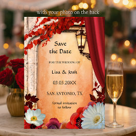 Ihre Foto Classic Floral Fall Save the Date Karte