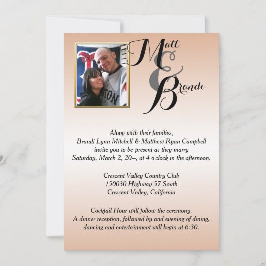 Ihre Foto-Hochzeits-Einladungen Einladung (Vorderseite)