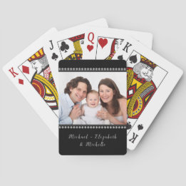 Ihre Foto Individuelle Name Black Playing Cards Spielkarten
