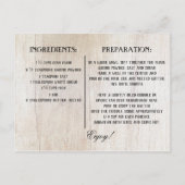 Ihre Foto Lieblings-Sweet-Rezept-Vorlage Postkarte (Rückseite)