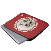 IHRE FOTO- & Monogramm-Ärmel weit weg vom Laptop Laptopschutzhülle (Vorne Knopf)