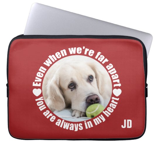IHRE FOTO- & Monogramm-Ärmel weit weg vom Laptop Laptopschutzhülle (Vorderseite)
