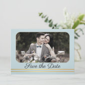 Ihre Foto Mountain Save the Date Karte (Stehend Vorderseite)