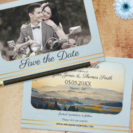 Ihre Foto Mountain Save the Date Karte