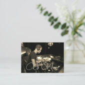 Ihre Foto Music DJ Business Card Visitenkarte (Stehend Vorderseite)